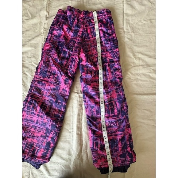 Champion Dry Girl's Snow Ski Pants Adjustable Waist Zip Pockets Sz M(7-8) Purple - Picture 10 of 16